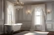 © Pink Finger - white powder room (bathroom) 04
