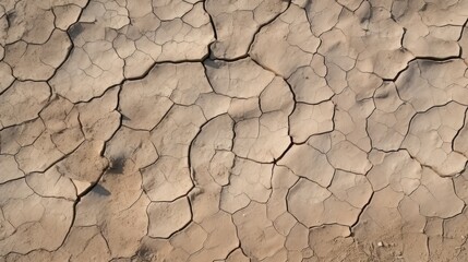 Poster - Dry ground textures in desert.