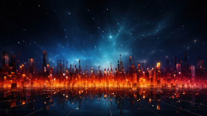 Data Technology Seamless Background, Abstract Digital Network