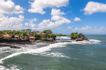 Sticker - Pura Tanah Lot on Tanah Lot Temple, a rock formation off the Indonesian island of Bali.