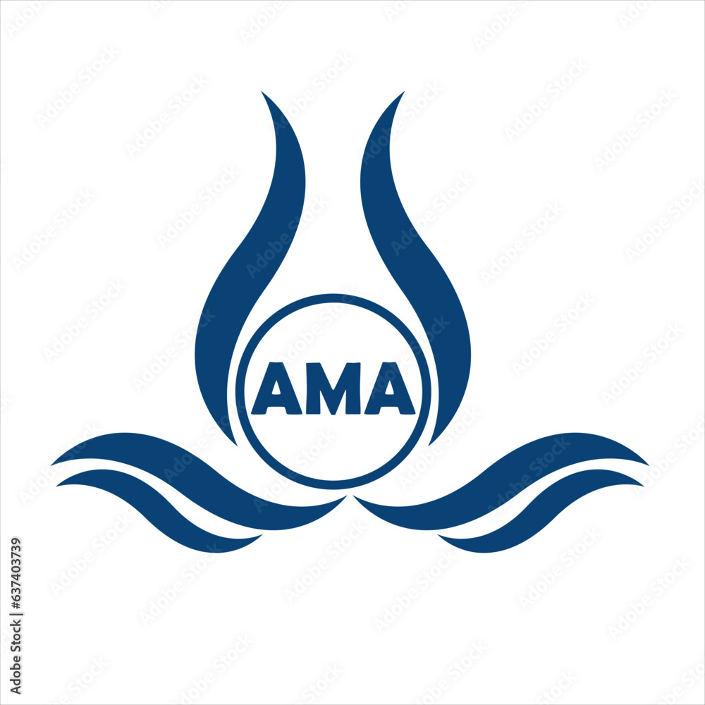 AMA letter logo design with white background in illustrator, AMA Monogram logo design for entrepreneur and business.	
