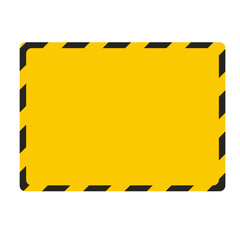 Wall Mural - Isolated sticker template graphic design of stripped yellow and black blank, empty copy spare area for safety, alert, attention, danger, caution, prohibition sign