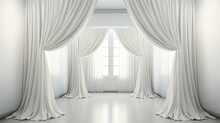 White Luxury Curtains For Doors And Windows Home Decorations For Living Room And Modern Style