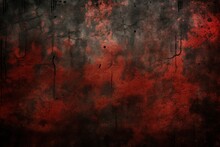A grungy red and black wall against a black background