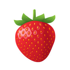 Wall Mural - Red Strawberry Clipart Illustration 