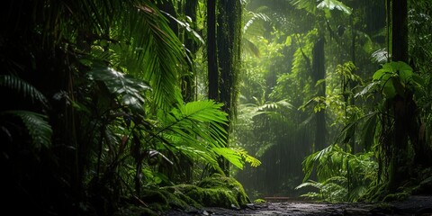 Wall Mural - Rain forest in Central America