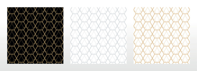 Set of abstract geometric patterns. Seamless vector backgrounds. Colored ornaments Graphic modern patterns Simple lattice graphic design