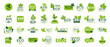Set of eco logo. Green labels, badges and stickers