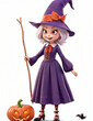 © Dineth - halloween witch with pumpkin