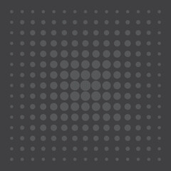 Fototapete - Grey comic vector pattern dots on black background