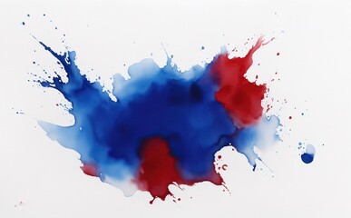red and blue paint splashes