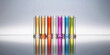 © XaMaps - Captivating clinical test tube showcasing refracted beauty and diversity of scientific research through abstract play of light, color and reflections.