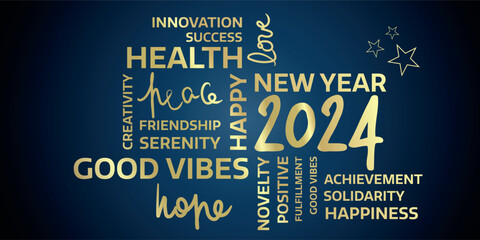 happy new year 2024 positive words - Best wishes