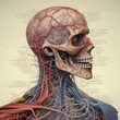 sztuka komputerowa przedstawiajaca ilustracje anatomi ciała człowieka,