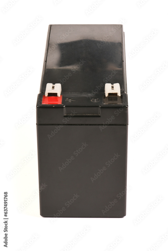 Acid Sealed Battery from Uninterruptible Power Supply. Side view. Stock ...