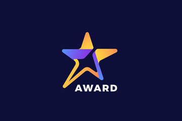 Poster - Star Logo Award Leader Abstract Design Unique style.