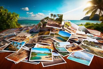 a collage of many photos. lots of vacation travel photos.
