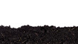 Heap of potting fertile black soil, growing and organic plants ecology concept.