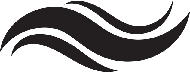 Poster - Waves vector design. Water wave icon. Wavy lines isolated.