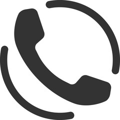 Poster - Phone icon vector illustration. Call center app. Telephone icons trendy flat style. Contact us line silhouette.