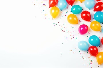 Wall Mural - Bright colors balloons isolated.