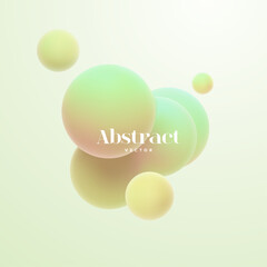 Poster - Abstract background with soft multicolored metaball shapes. Liquid colorful blobs.