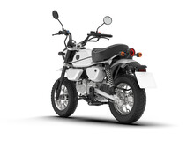 White Motorcycle Isolated On Transparent Background. 3d Rendering - Illustration