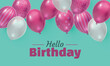 Balloons Vector, Realistic Birthday Background, Realistic Balloons, Birthday Banner,