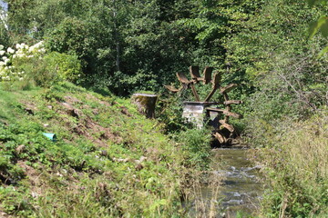 water wheel on the river