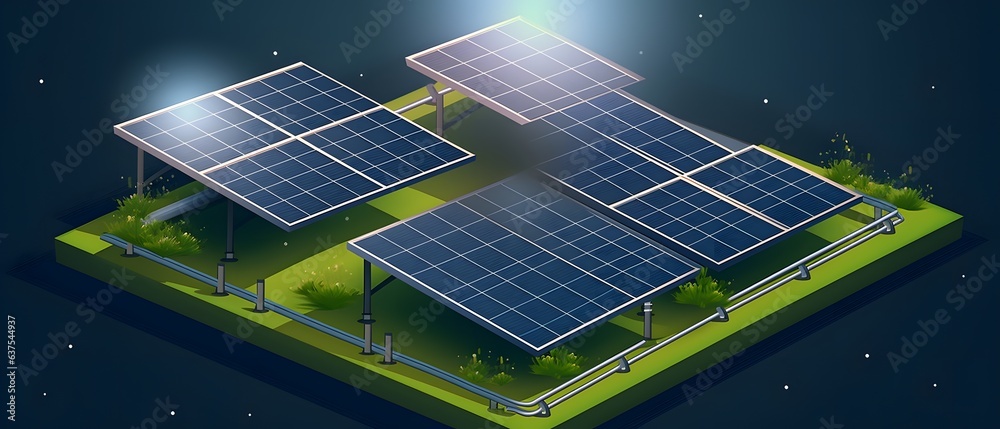 Solar field panels producing power renewable alternative electricity ...