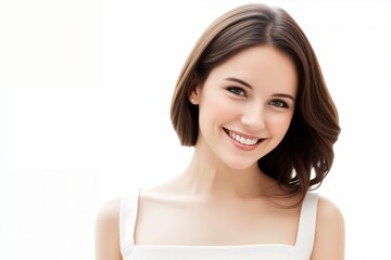 portrait of a beauty woman on white background