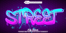 Graffiti Colorful Street Vector Editable Text Effect Template