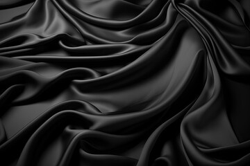 Aufkleber - Smooth elegant black satin background. 