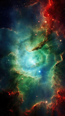 Wall Mural - a brilliant explosion of intergalactic activity is depicted in this image. the cosmic clash between 