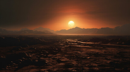 Wall Mural - you take in the remarkable lunar terrain with a sense of awe and wonder. a seemingly endless expanse