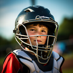 lifestyle photo little league baseball player in action