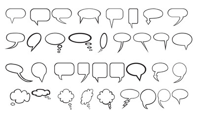 Bubble quote icon bundle. speech bubble icon set