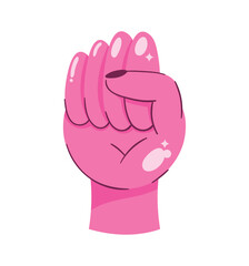 Wall Mural - pink fist design