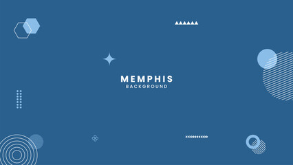 Wall Mural - minimal and decorative geometric shapes banner background with memphis elements