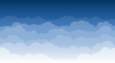Wall Mural - Clouds fluffy sky seamless background
