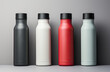 mockup of water bottles in the style of product photography