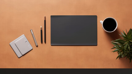 Desk mock up, AI generated Image