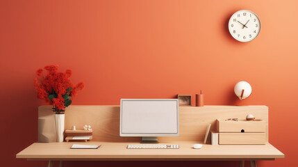 Desk mock up, AI generated Image