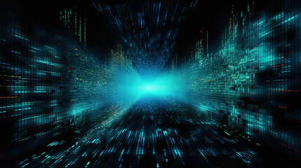 abstract binary technology background.Generative Ai