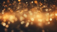 Festive Bokeh: Dark Blurred Christmas Lights Background With Happy Holiday Party Glow And Warm Flare