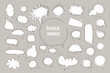 © Юлия Ткачук - Big set of speach bubble on gray background. Vector