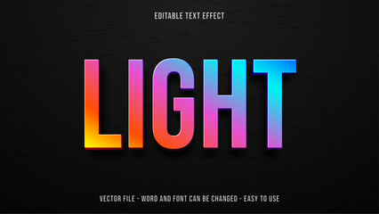 Poster - Editable text effect gradient light mock up