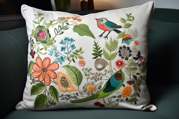 Wall Mural - pillows on a pillow made by midjourney