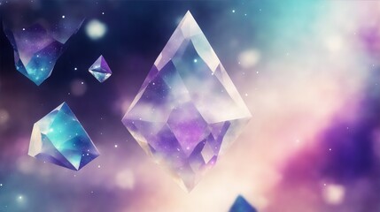 Abstract diamond with smoke effect