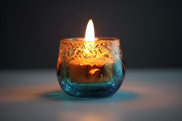 Canvas Print - candle in the dark made by midjourney